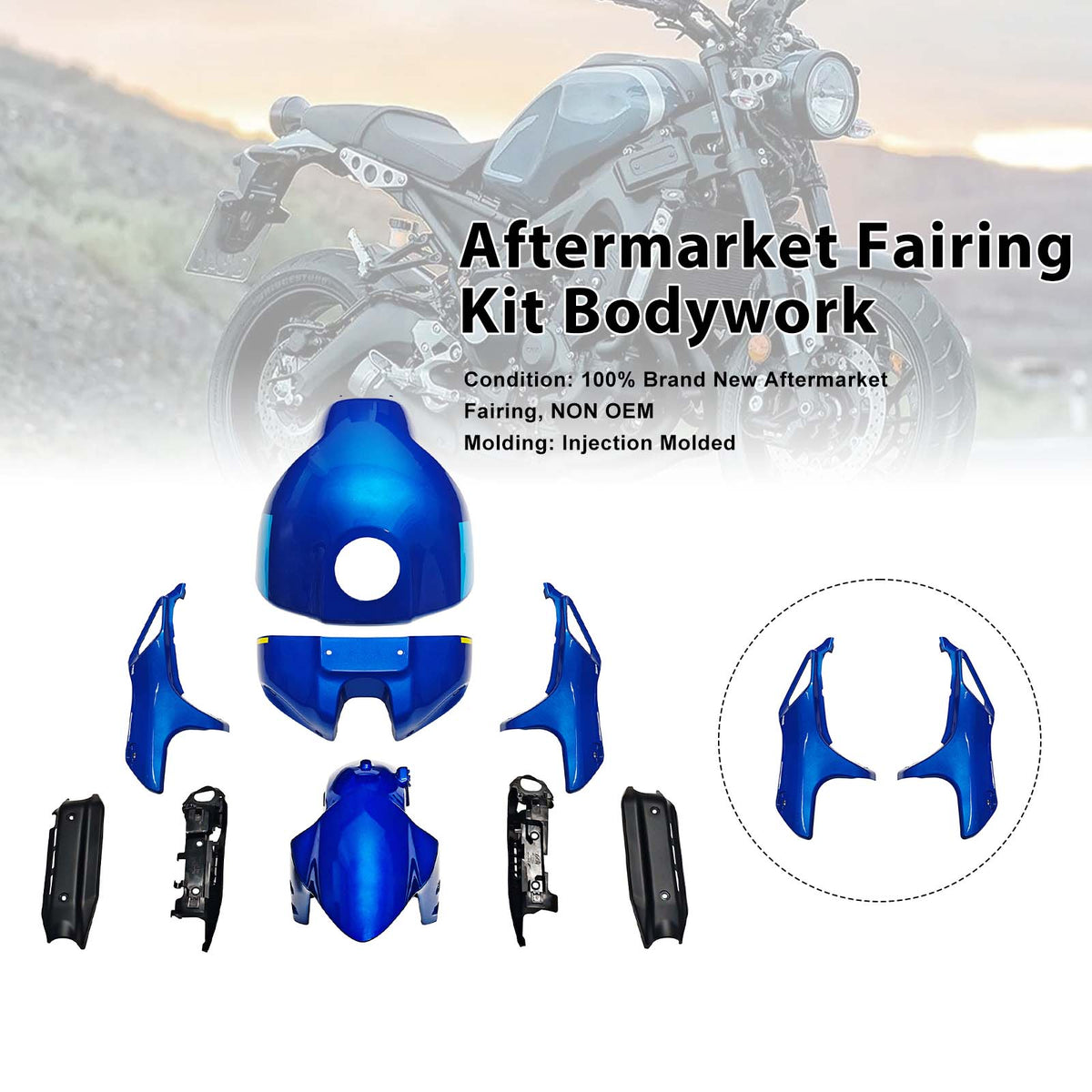 Zestaw owiewki nadwozia wtryskowego do Yamaha XSR900 2022-2026 04 #