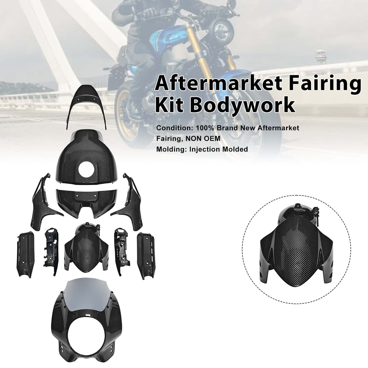Injektion ABS Plastikkörperverkleidungskit für Yamaha XSR900 2022-2026 001#