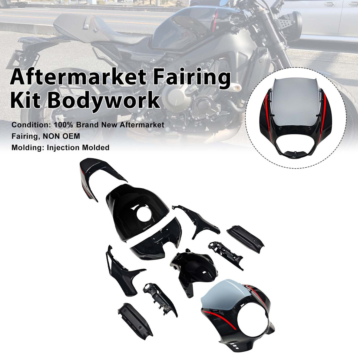 Injektion ABS Plastikkörperverkleidungskit für Yamaha XSR900 2022-2026 002#