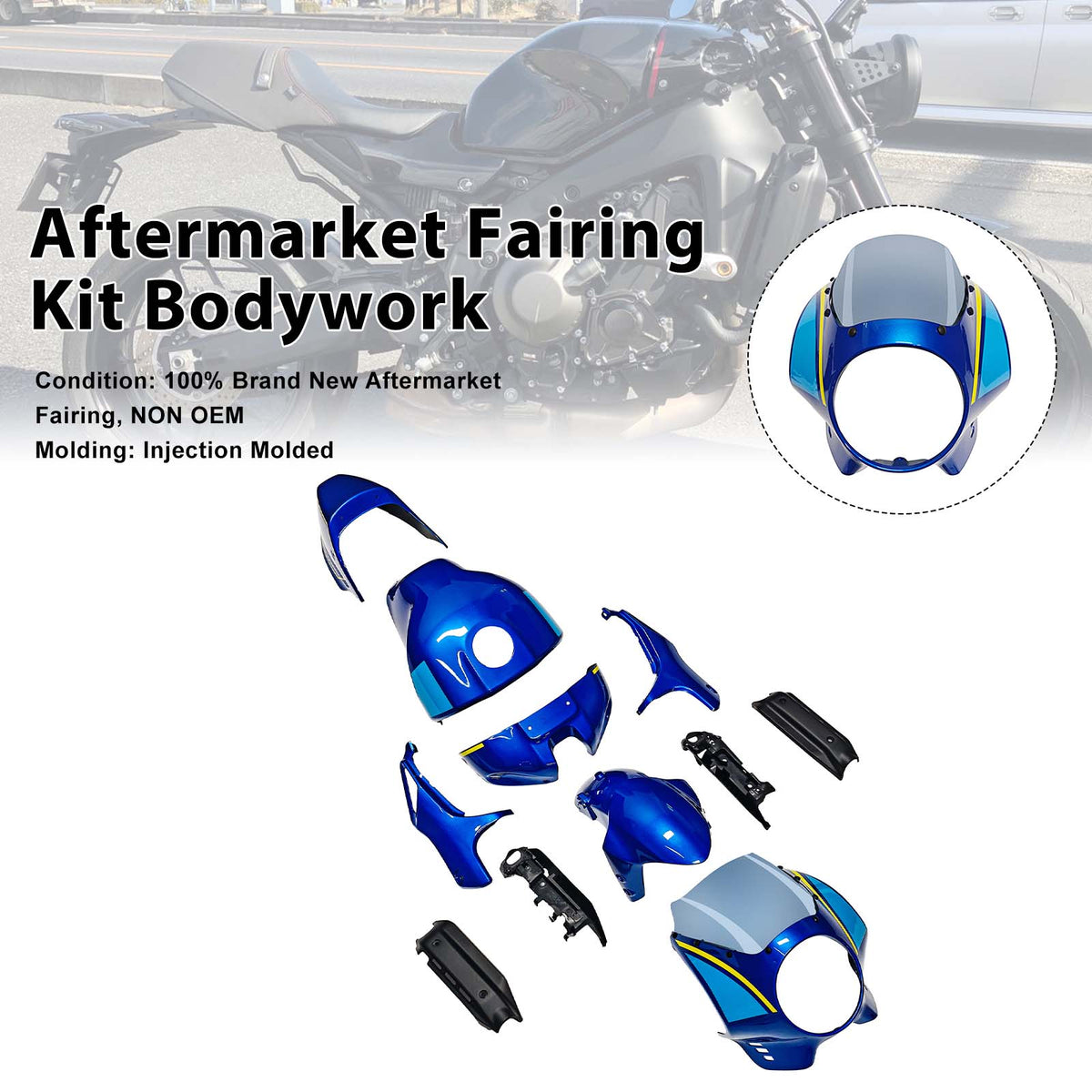 Injektion ABS Plastikkörperverkleidungskit für Yamaha XSR900 2022-2026 004#