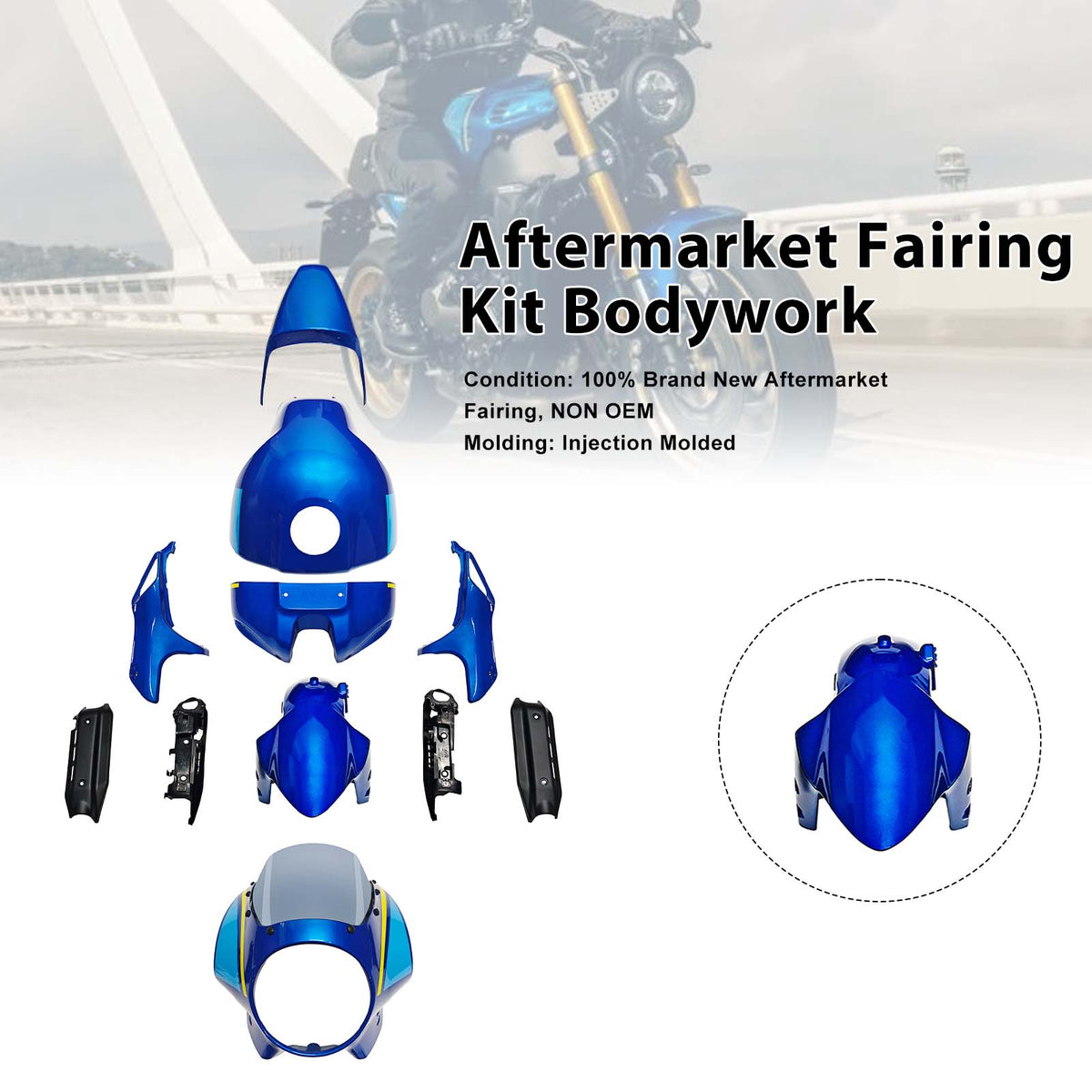 Injektion ABS Plastikkörperverkleidungskit für Yamaha XSR900 2022-2026 004#