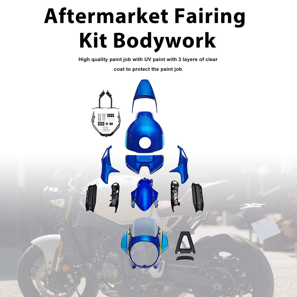 Injektion ABS Plastikkörperverkleidungskit für Yamaha XSR900 2022-2026 004#