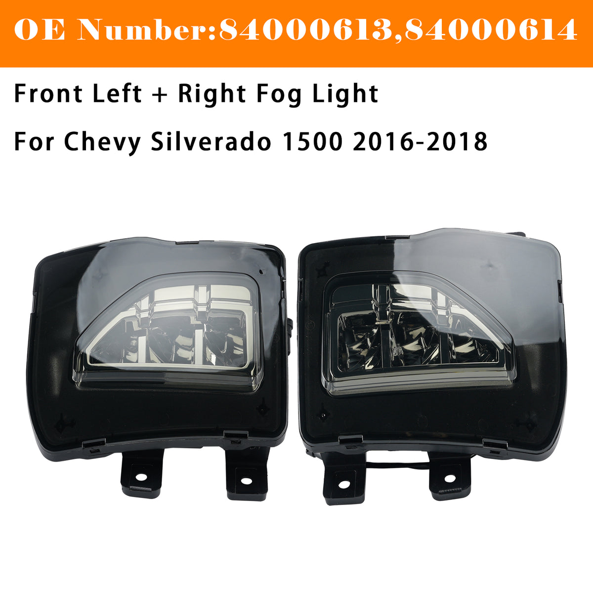 Phare Antibrouillard Avant Droit 84000614 Pour Chevy Silverado 1500 2016‑2018
