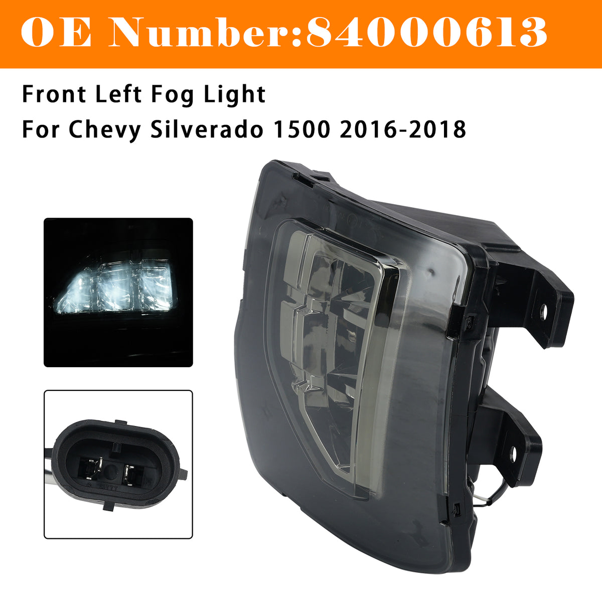 Fendinebbia anteriore sinistro 84000613 per Chevy Silverado 1500 2016‑2018