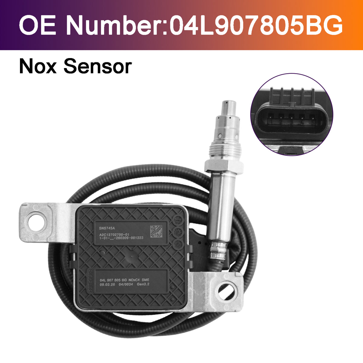 Capteur D’oxyde D’azote NOx 04L907805BG Pour VW