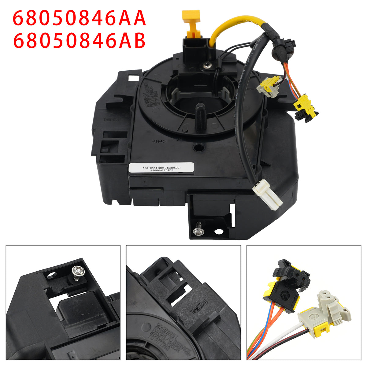 Contact à spirale avec capteur d'angle 68050846AA 68050846AB Pour Dodge Ram 1500