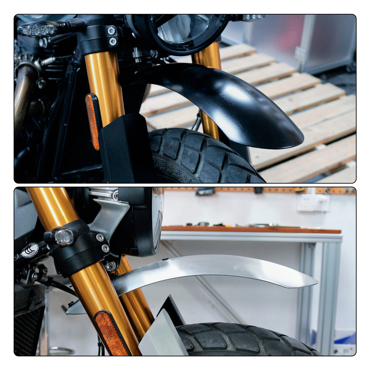 Garde-boue avant étendu en alliage d'aluminium pour Street Scrambler 900 2026-2027 Silver