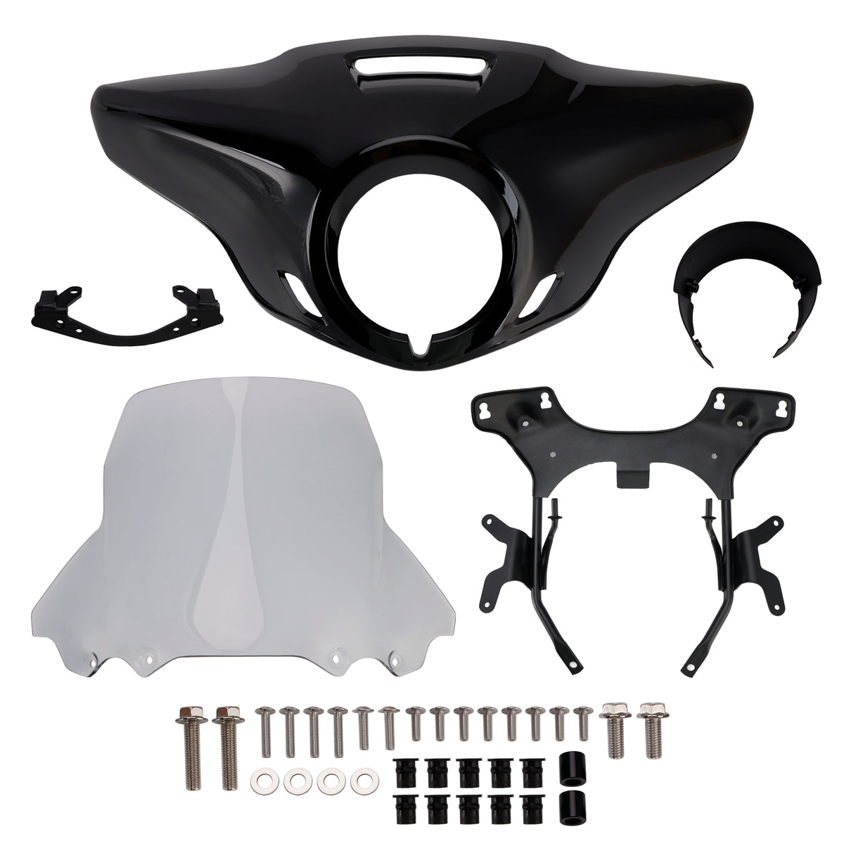 Cupolino parabrezza per HONDA CMX1100 21-24 Nero lucido+Grigio