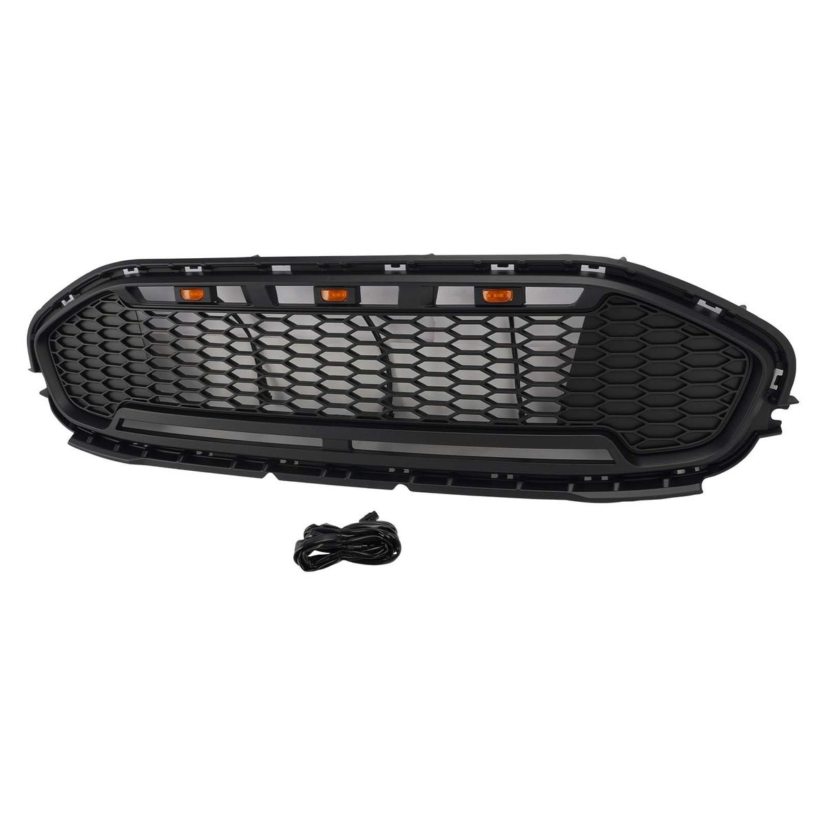 Black Front Bumper Grill Grille Pour Ford Transit Connect 2019-2023 W/LED