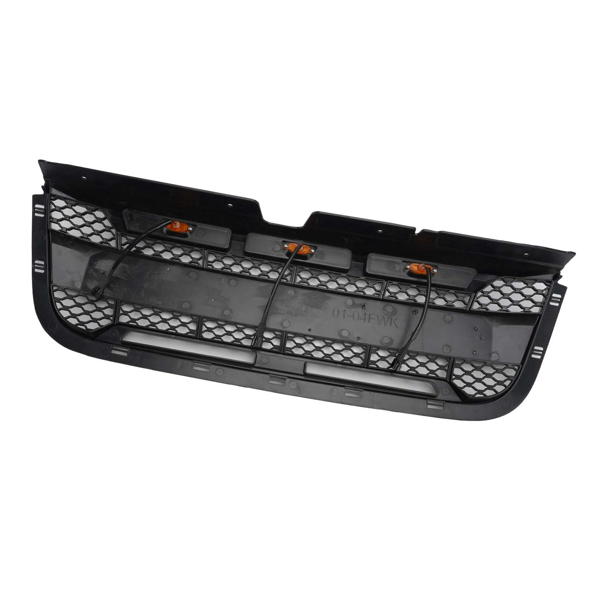 Matt Black Front Bumper Grill Grille Pour Ford Ranger 2001-2003 With LED Light