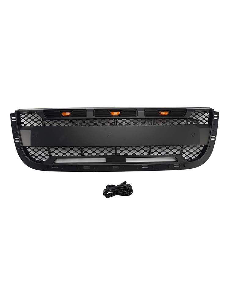 Matt Black Front Bumper Grill Grille Pour Ford Ranger 2001-2003 With LED Light