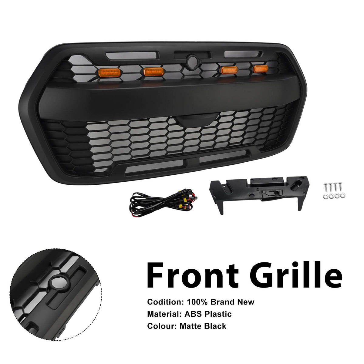 Front Bumper Grill 2467809 Pour Ford Transit MK8 Trail 2019-Onwards Raptor Style