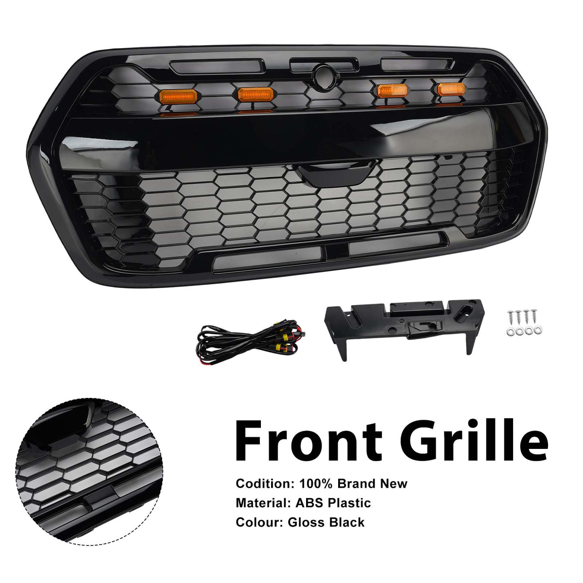 Front Bumper Grille 2467809 Pour Ford Transit MK8 Trail 2019-Onwards Raptor Style