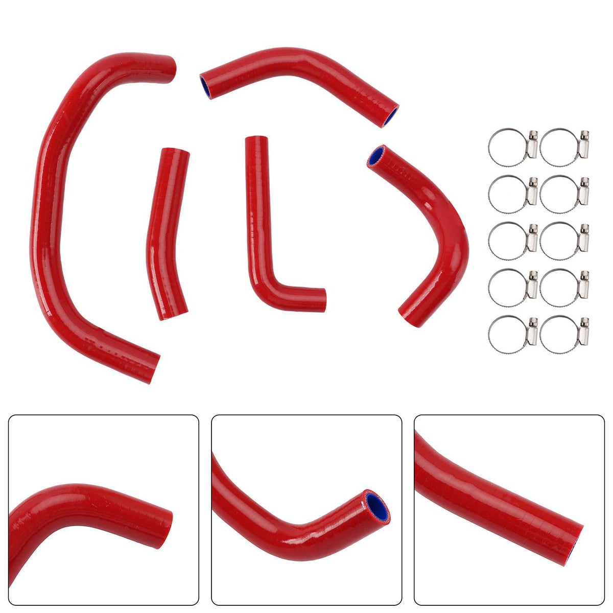 Kit de durites de refroidissement en silicone pour radiateur Honda CB500SF 2026+ Red