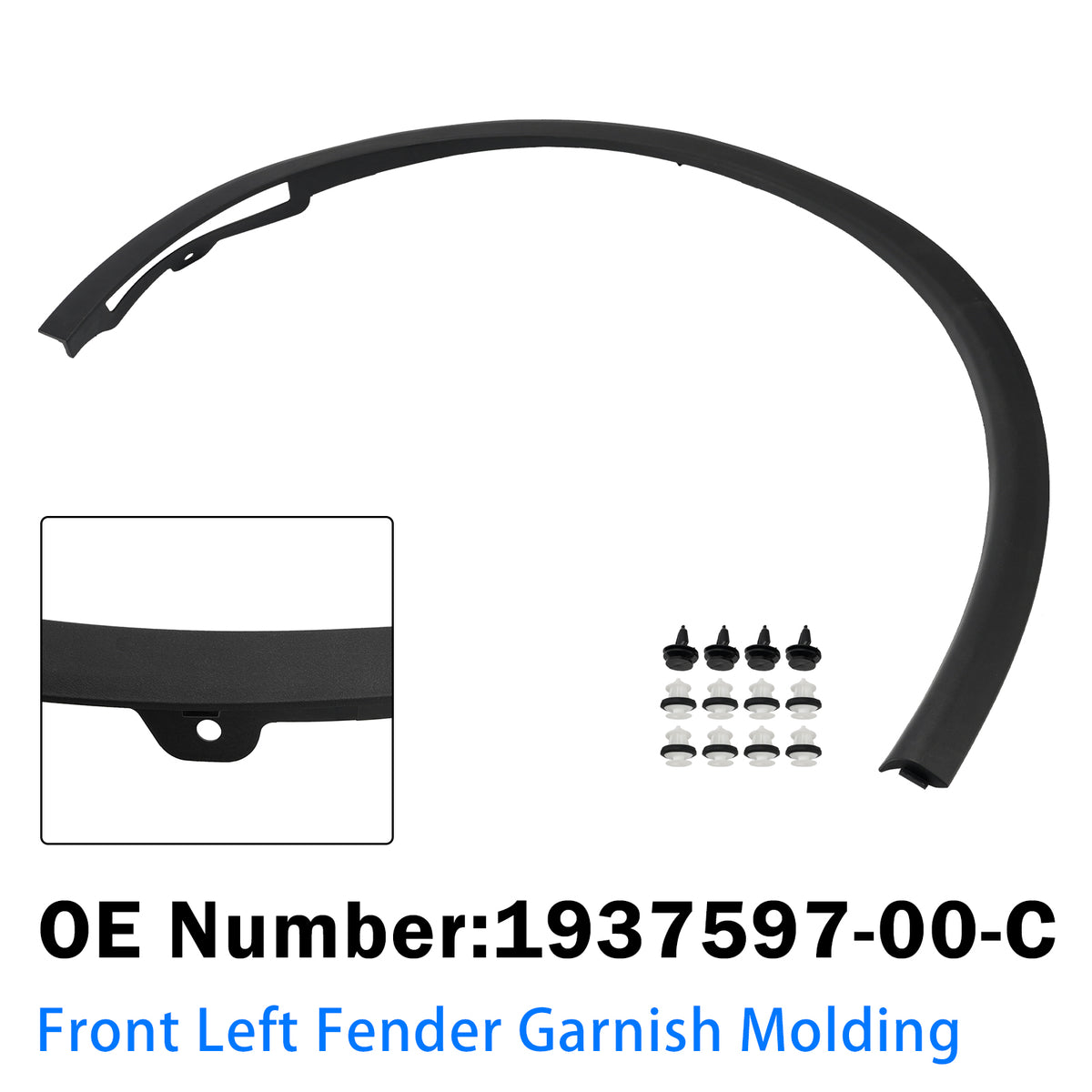 Modanatura parafango anteriore sinistro 1937597-00-C per Tesla Model Y 2025-2026