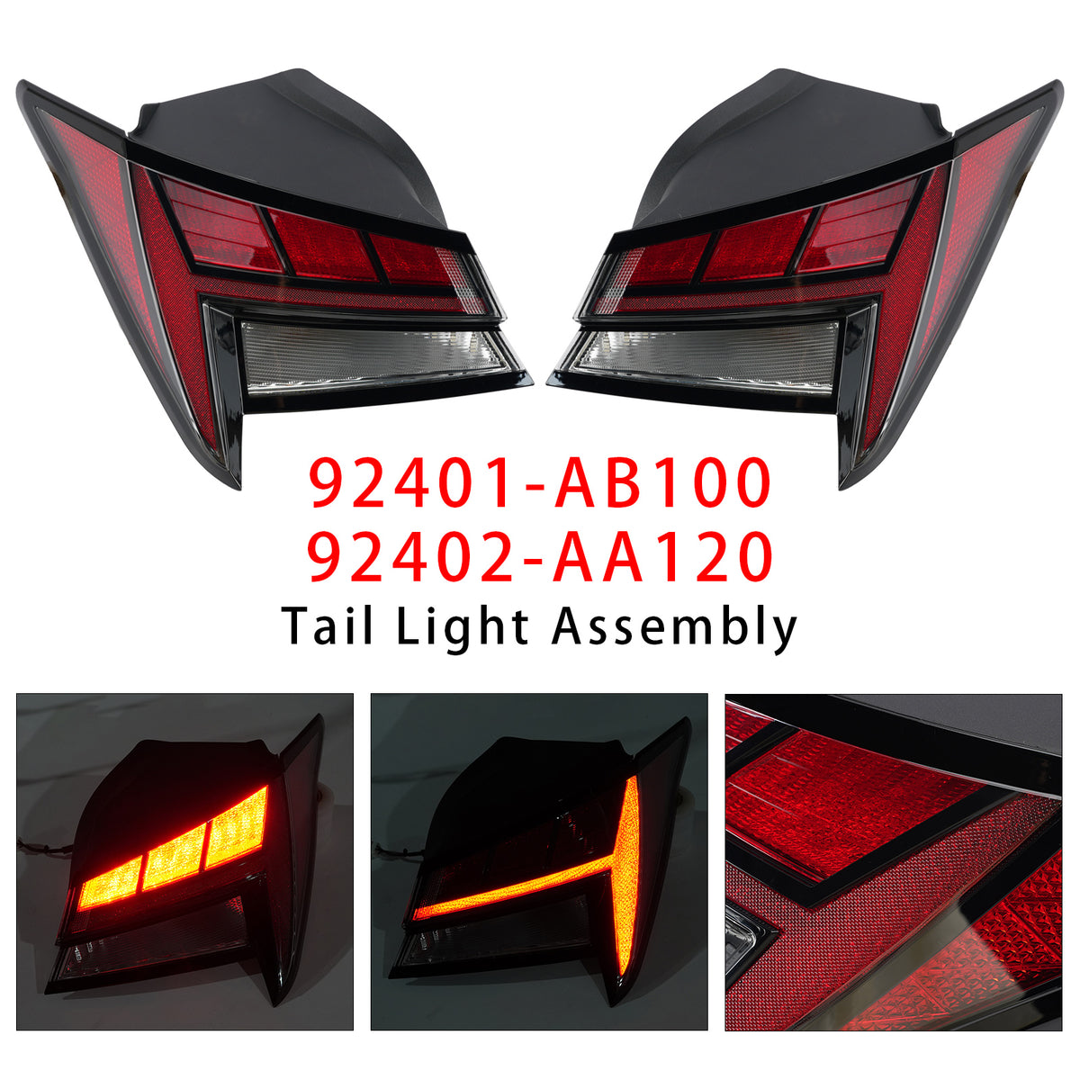 Luces traseras exteriores 92401-AB100 92402-AA120 para Hyundai Elantra