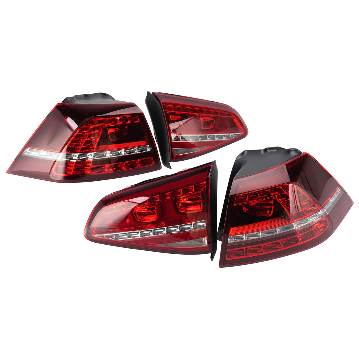 4PCS Kit feux arrière intérieurs extérieurs gauche Pour VW Golf VII MK7 1.2 TSI