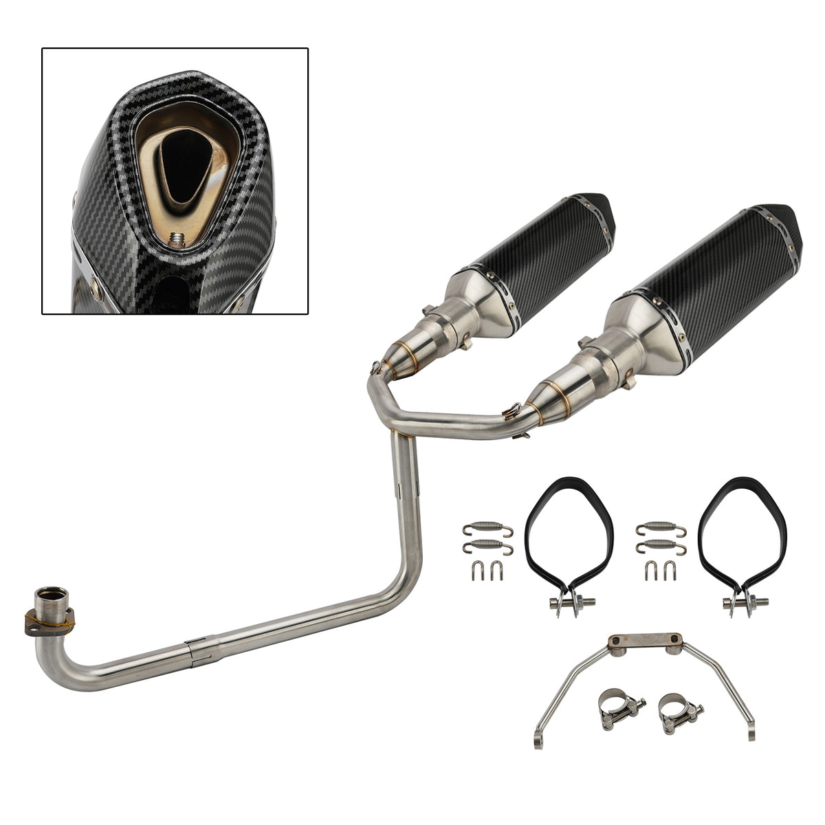 Kit Tuyaux Système D'Échappement Complet Pour Honda Grom Msx 126 2013-2026