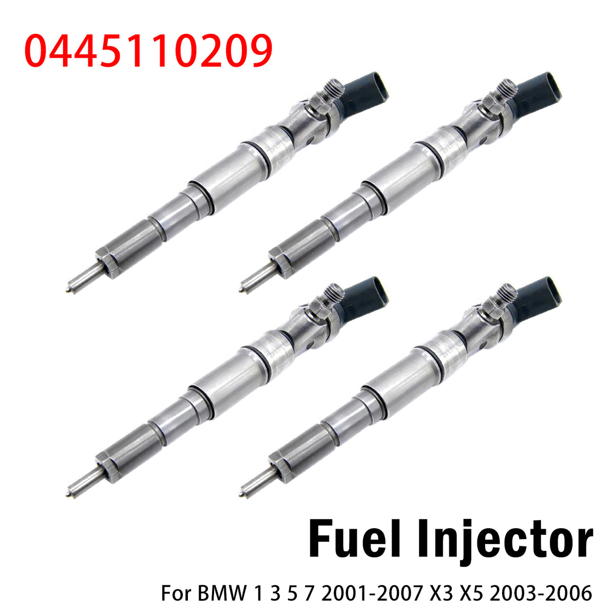 4X Injecteur Carburant Pour BMW 1 3 5 7 2001-2007 X3 X5 2003-2006 0445110209