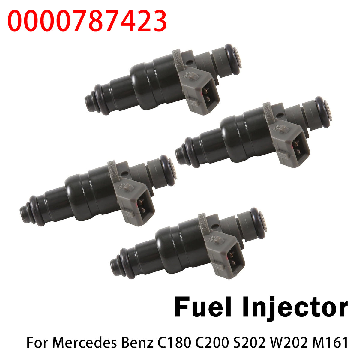 4 inyectores de combustible para Mercedes Benz C180 C200 S202 W202 M161 0000787423