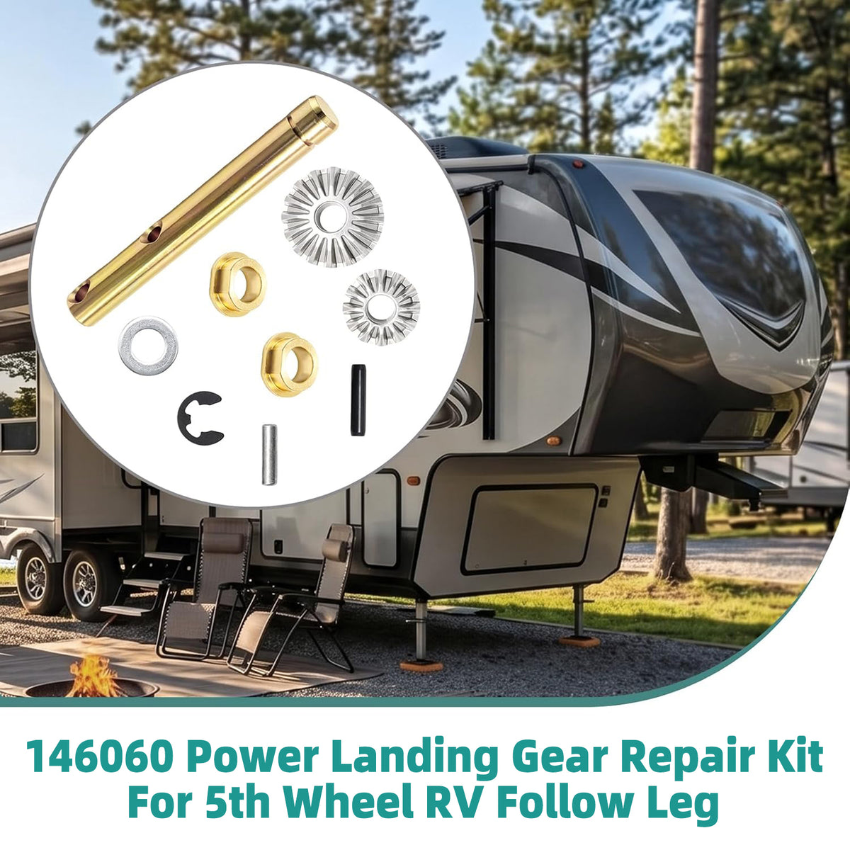 Kit de Réparation de Béquille Électrique 146060 Pour Camping-Car 5th Wheel