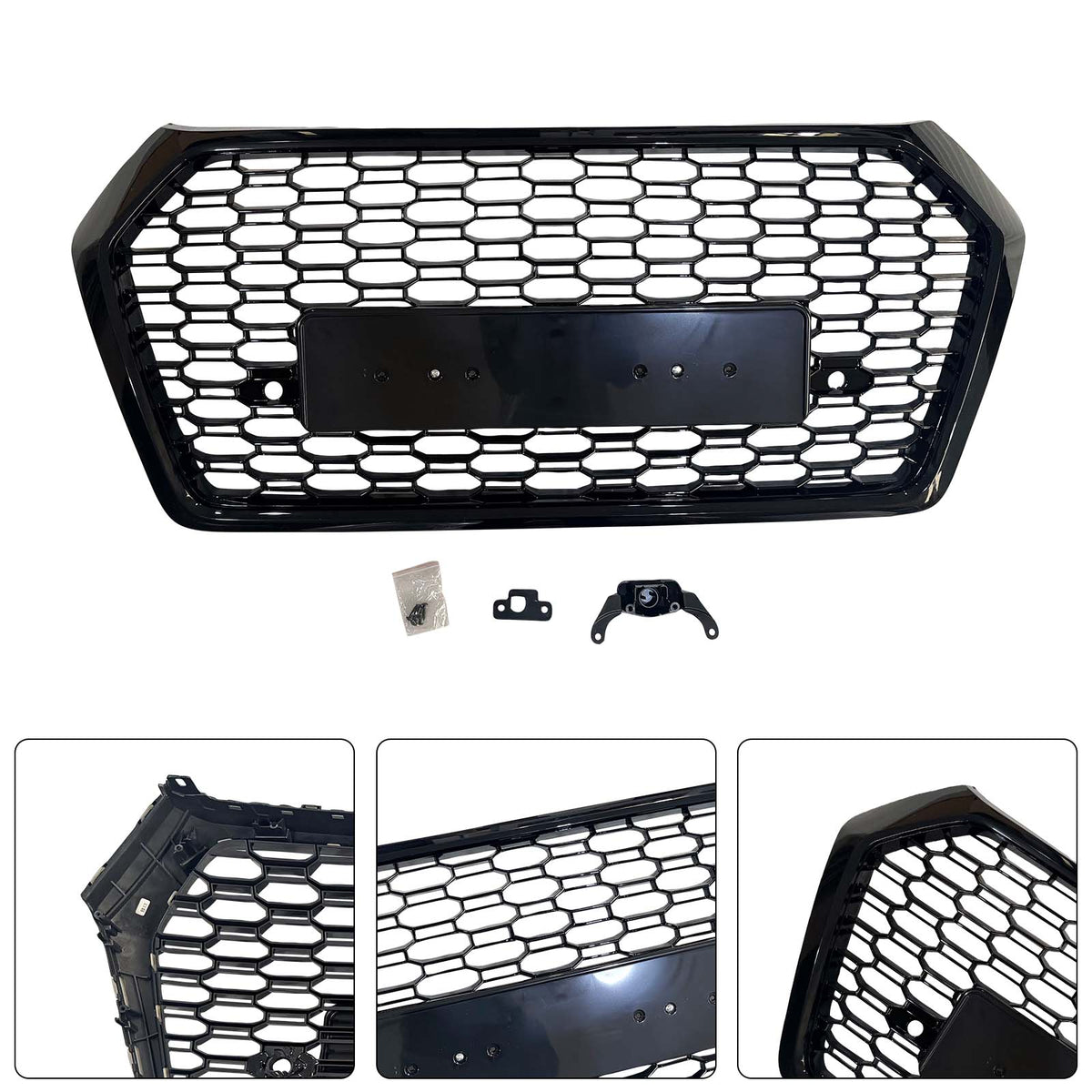 RSQ5-Style Front Honeycomb Mesh Grille Grill Pour Audi Q5 SQ5 2018-2020