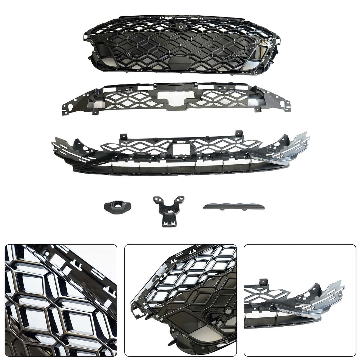 Front Bumper Honeycomb Mesh Grille Grill Pour Audi A3 8Y Advanced 2025‑2026
