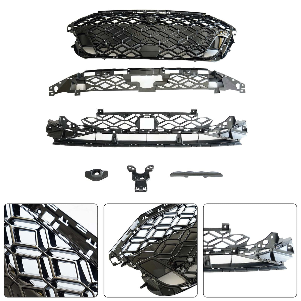 Front Bumper Honeycomb Mesh Grille Grill Pour Audi A3 8Y S‑line 2025‑2026