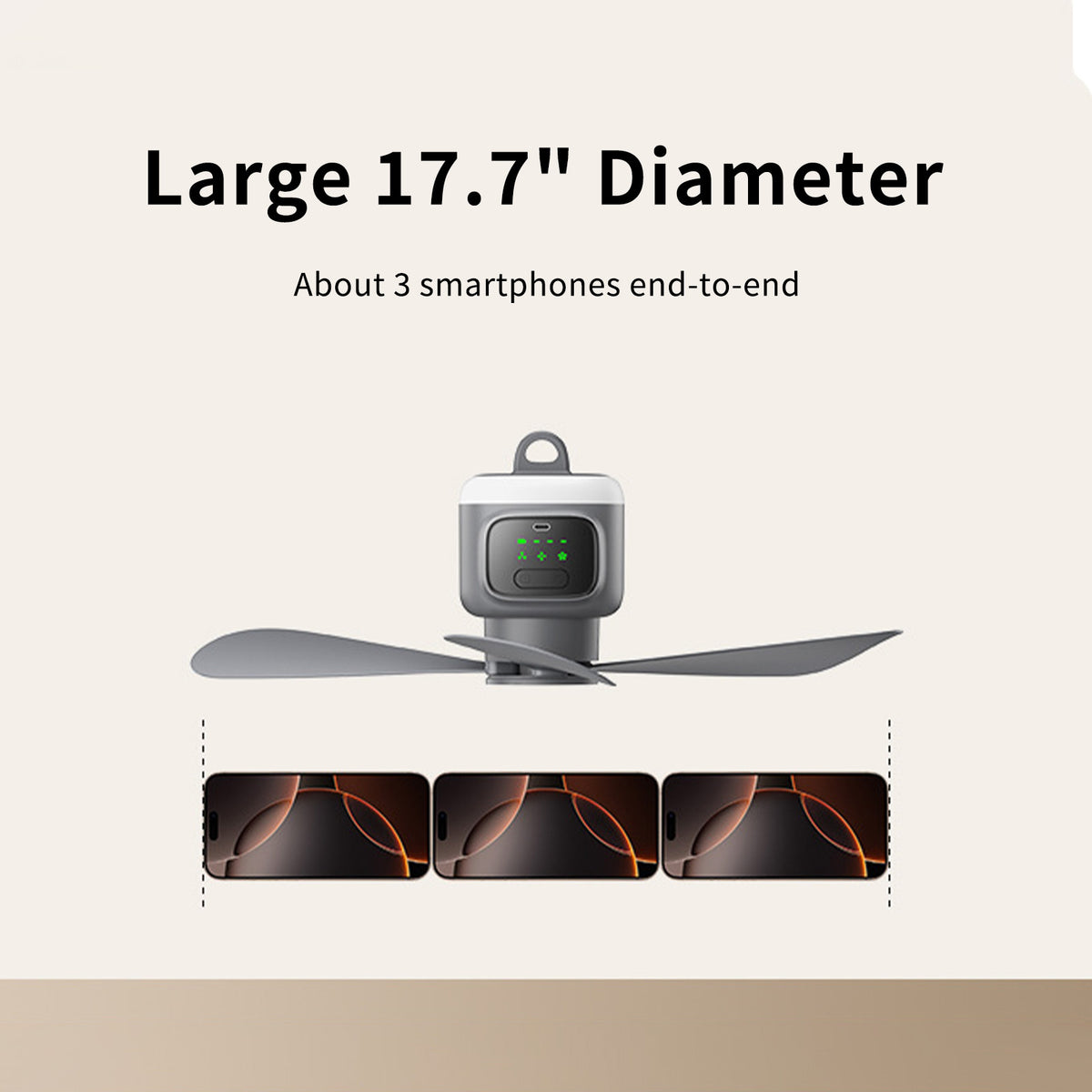 Ventilateur de plafond portable de 45