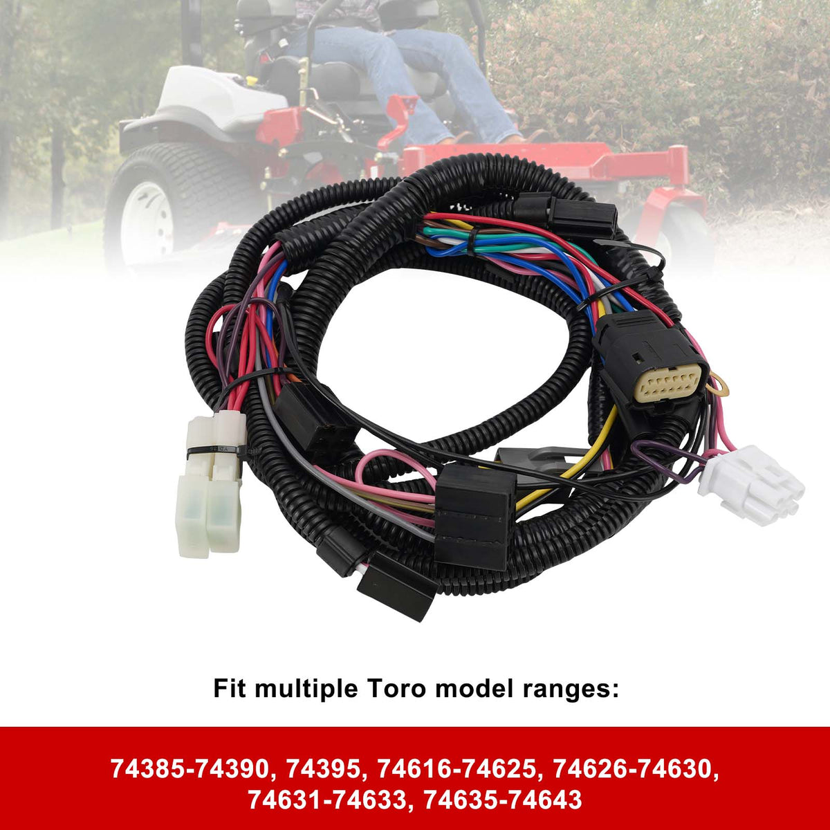 Arnés de cableado para Toro TimeCutter 74385 136-9184 119-3343 121-5652