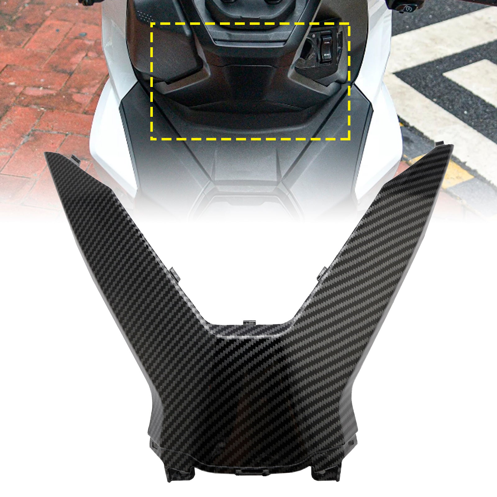 Panneaux de carénages de couvercle supérieur de guidon conducteur Honda ADV 160 2023-2024