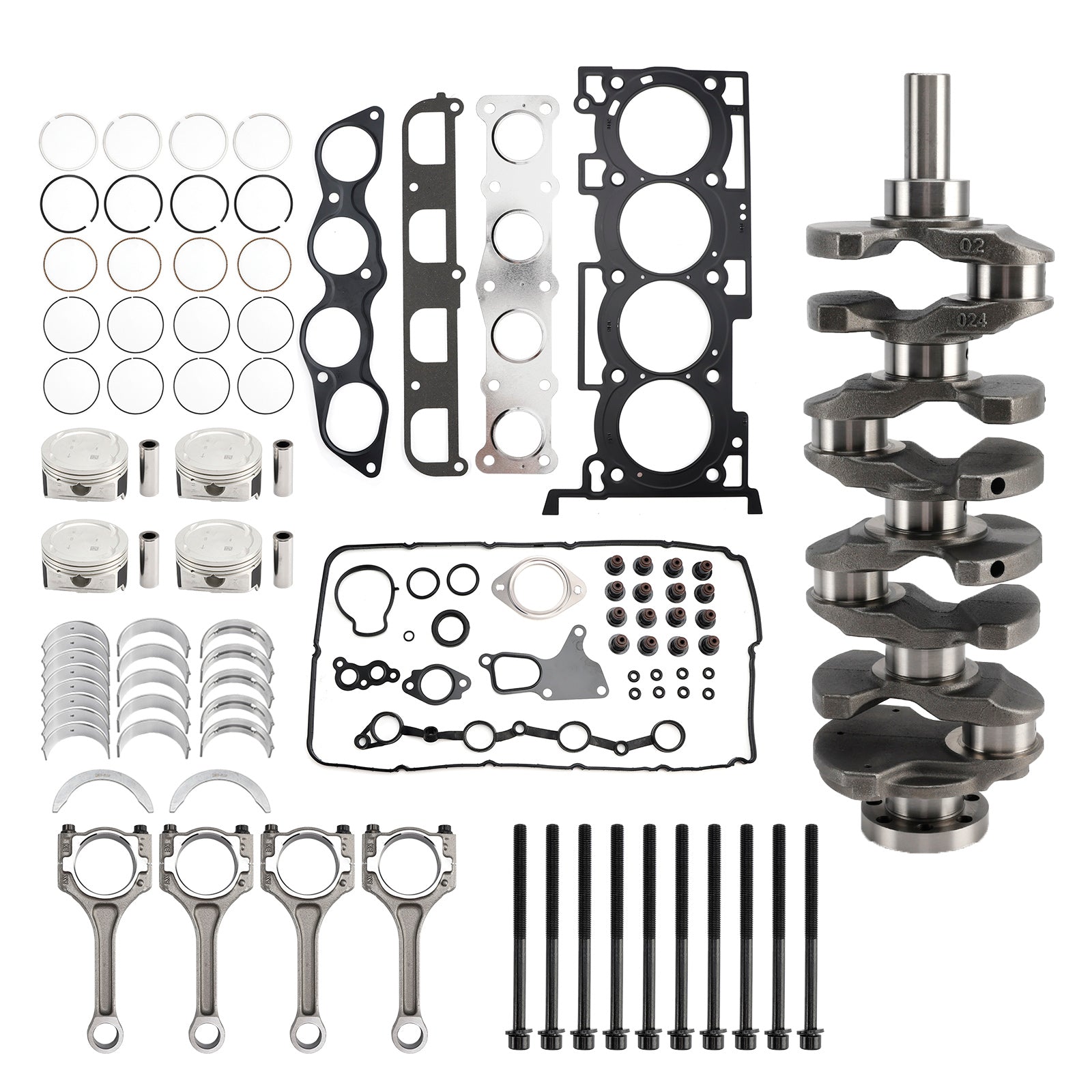 Kit de révision et de reconstruction du moteur G4KG 2,4 L avec bielles de vilebrequin pour Hyundai Kia