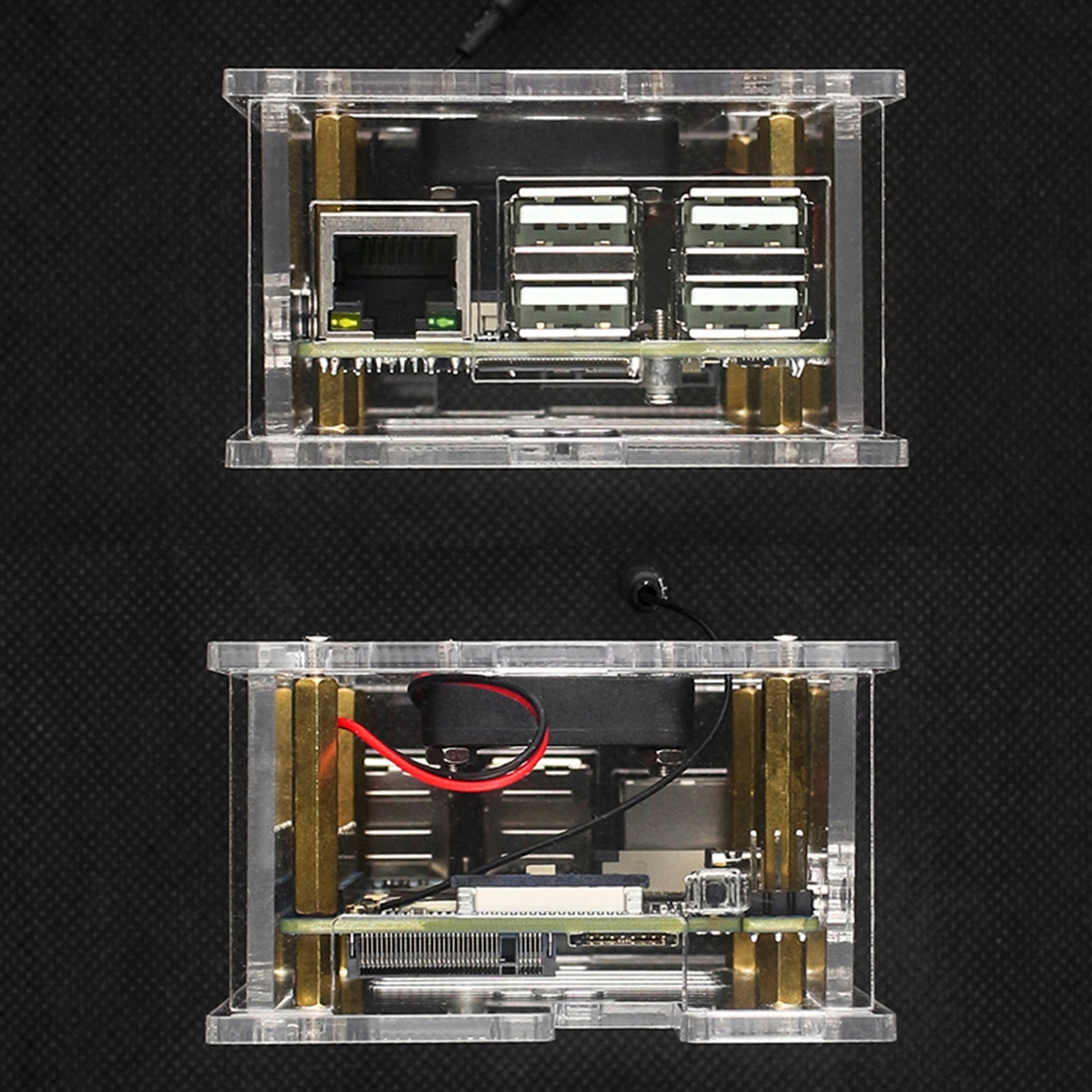 Custodia protettiva trasparente per Orange PI 4A, alloggiamento acrilico con refrigerante