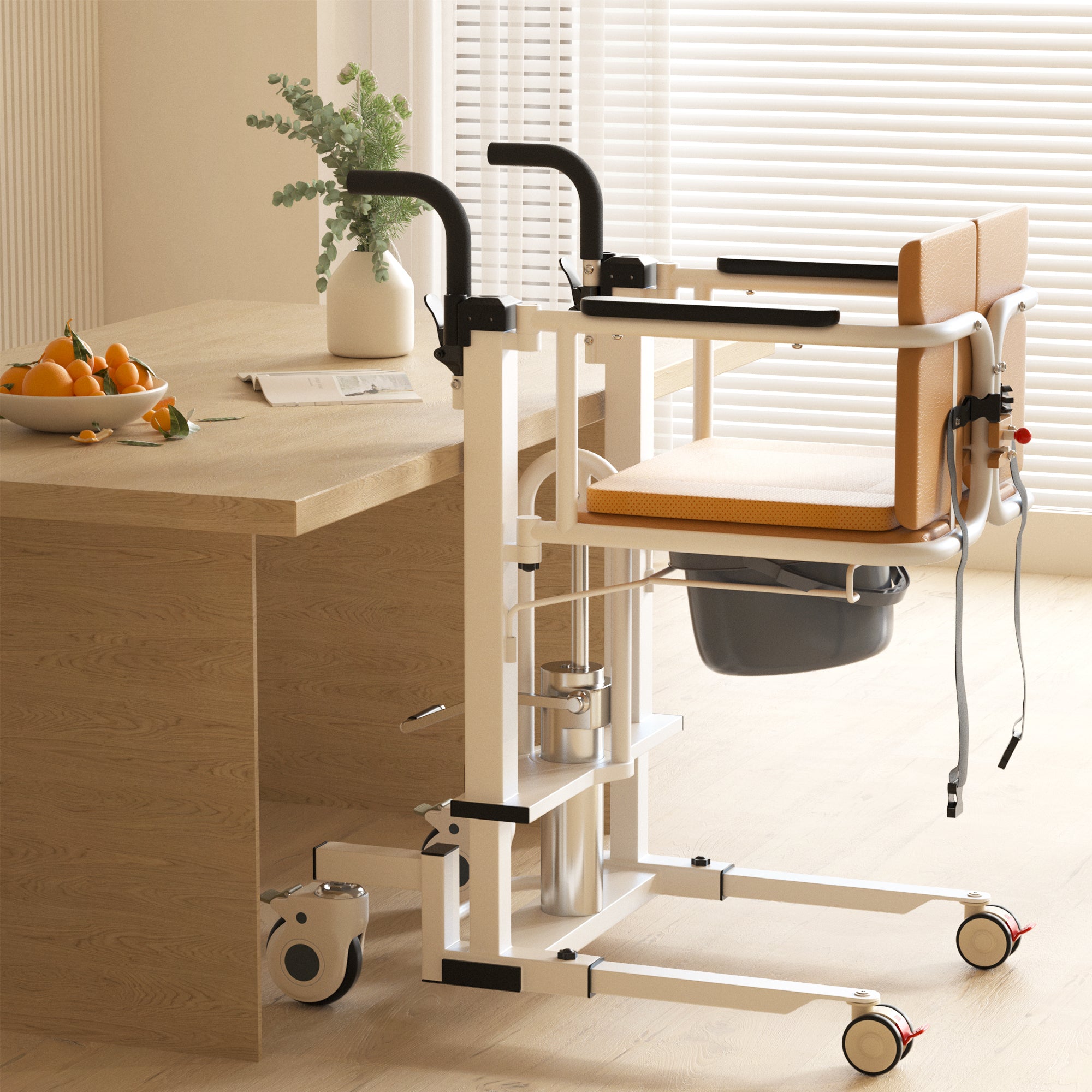 Fauteuil de Transfert Hydraulique Multifonction - Installation Sans Outil, Nettoyage Facile