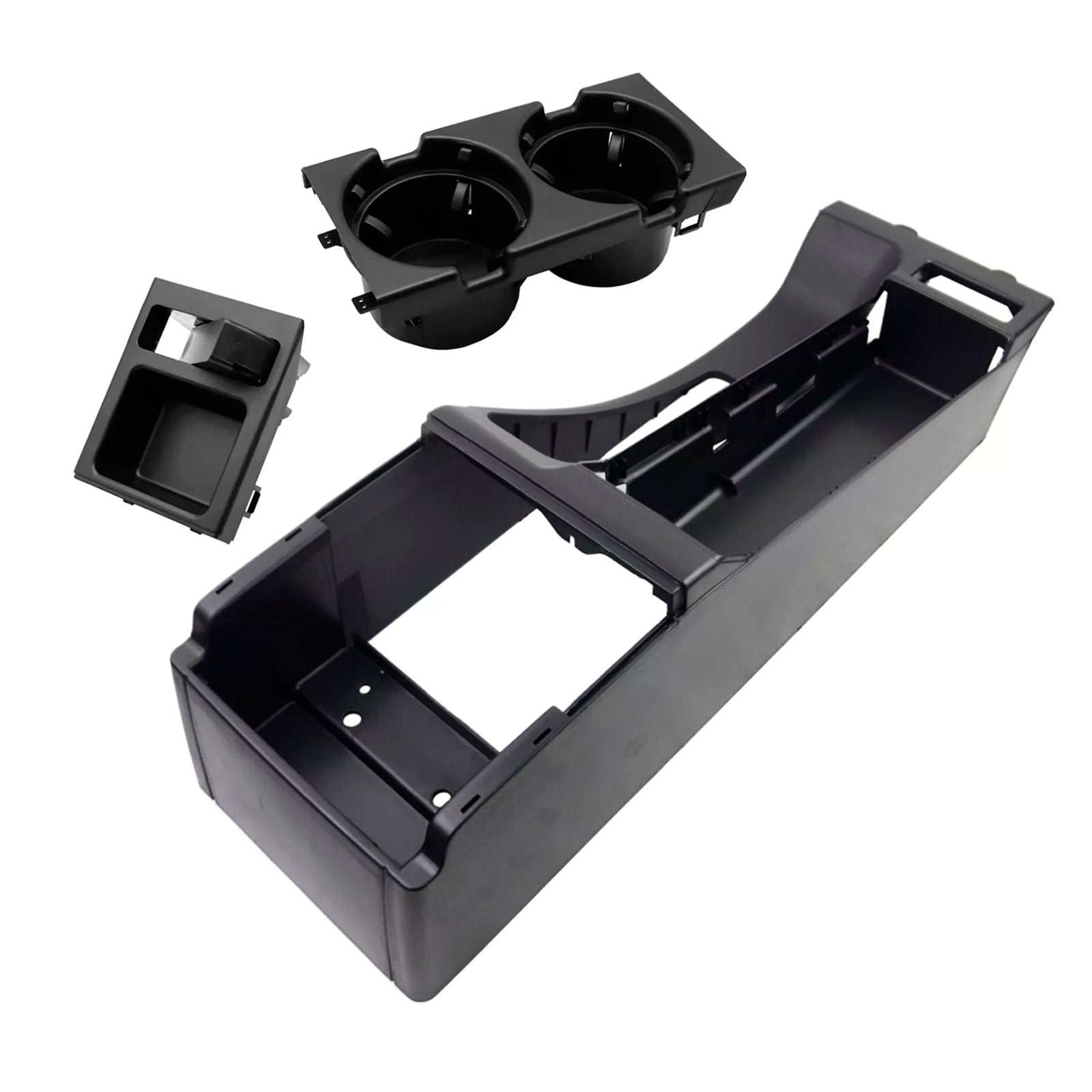 Garniture de console centrale noire pour BMW Série 3 E46 4 portes 1999-2005, porte-gobelet et porte-monnaie 51168218305