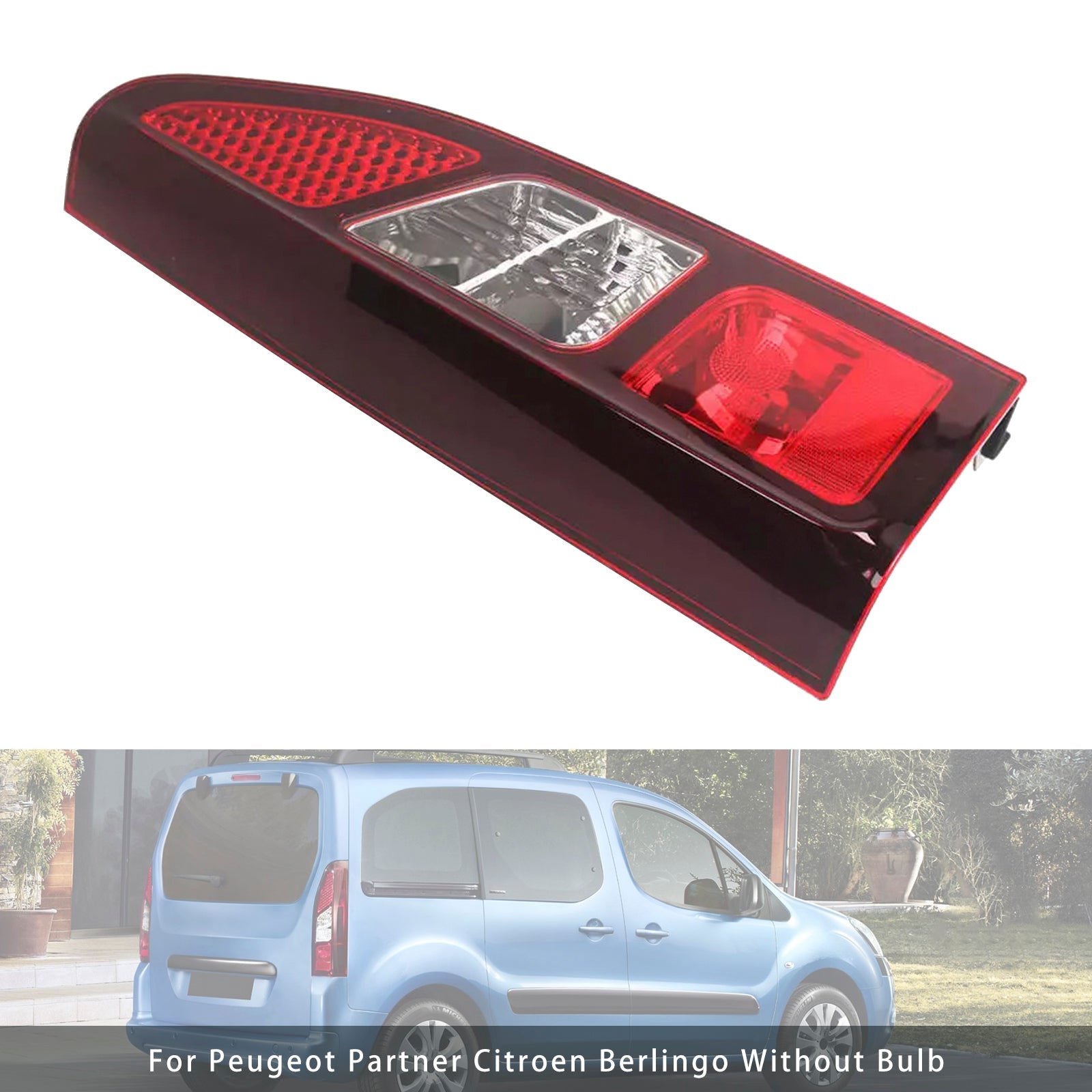 2012-2018 Peugeot Partner Mk2 Van (modèles à porte arrière verticale) Ensemble de feu arrière gauche 9677205180
