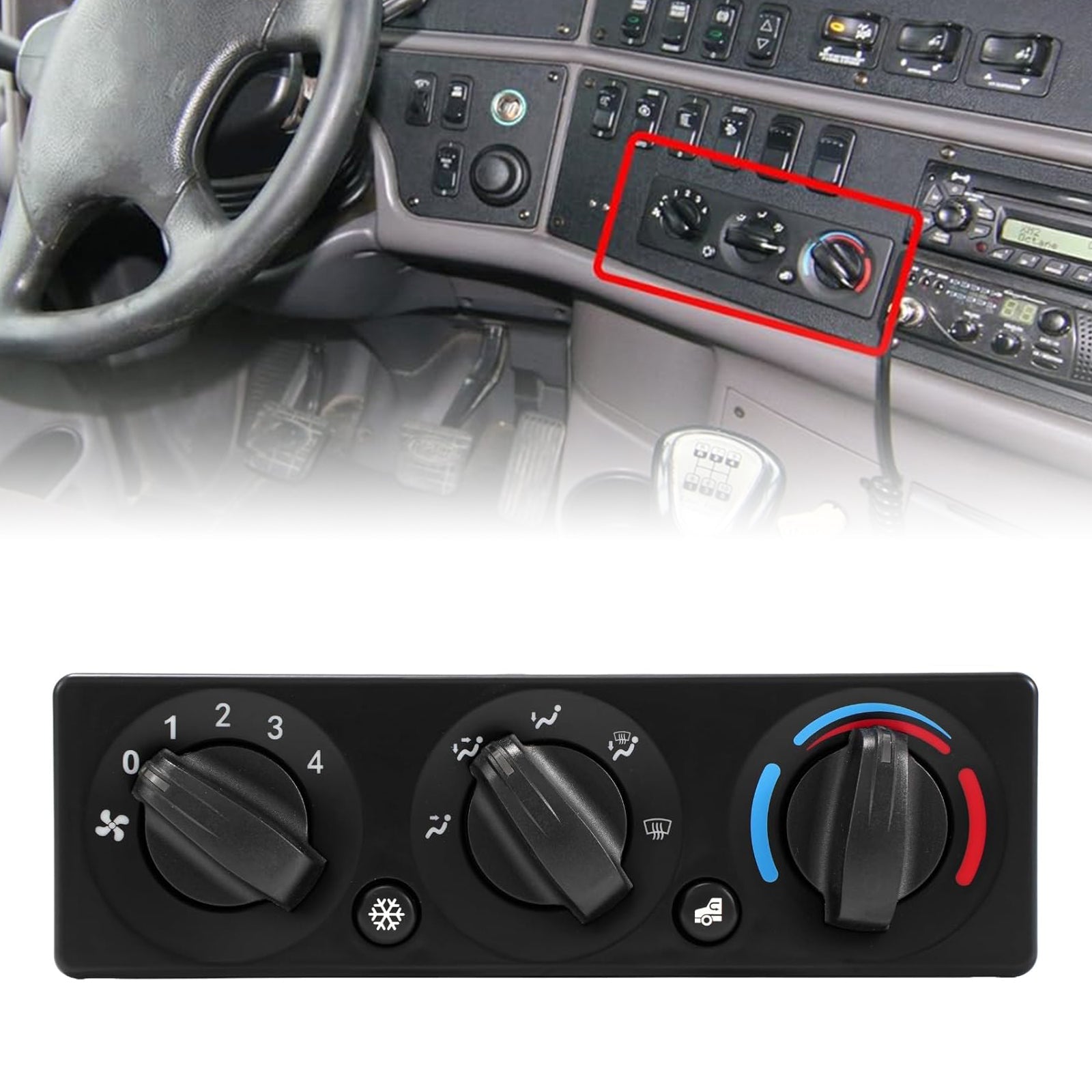 Module de panneau de commande de climatisation/chauffage neuf Q21-6008 pour Peterbilt 387 (2009-2011)