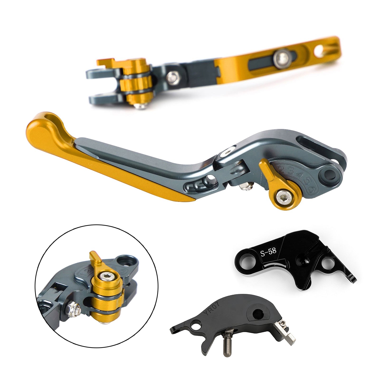 Leva freno frizione regolabile per Yamaha YZF R7 MT-10/SP FZ-10/SP 2022-2023