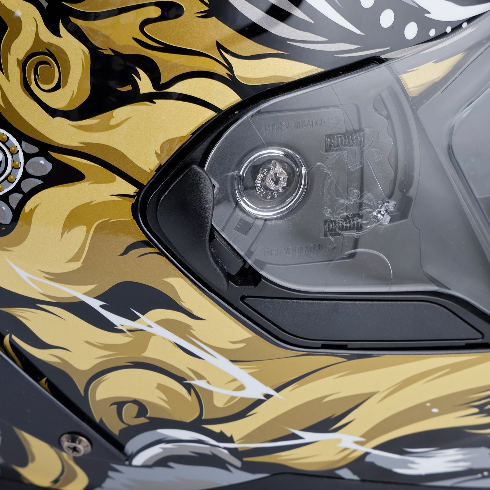 Casco de motocicleta integral Dot para adultos, negro y oro