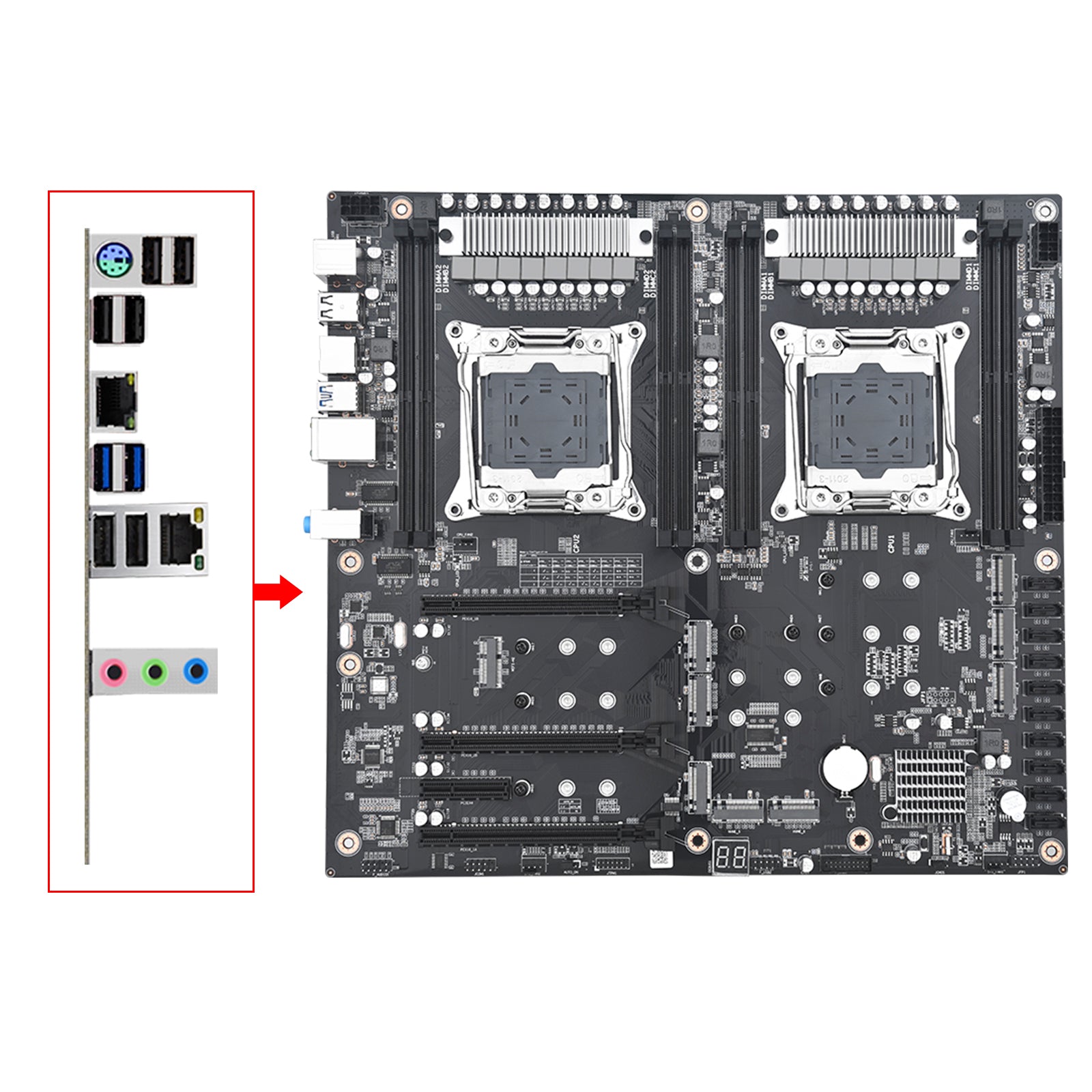 Carte mère X99 double canal pour ordinateur de bureau PRO LGA2011-3 V3/V4