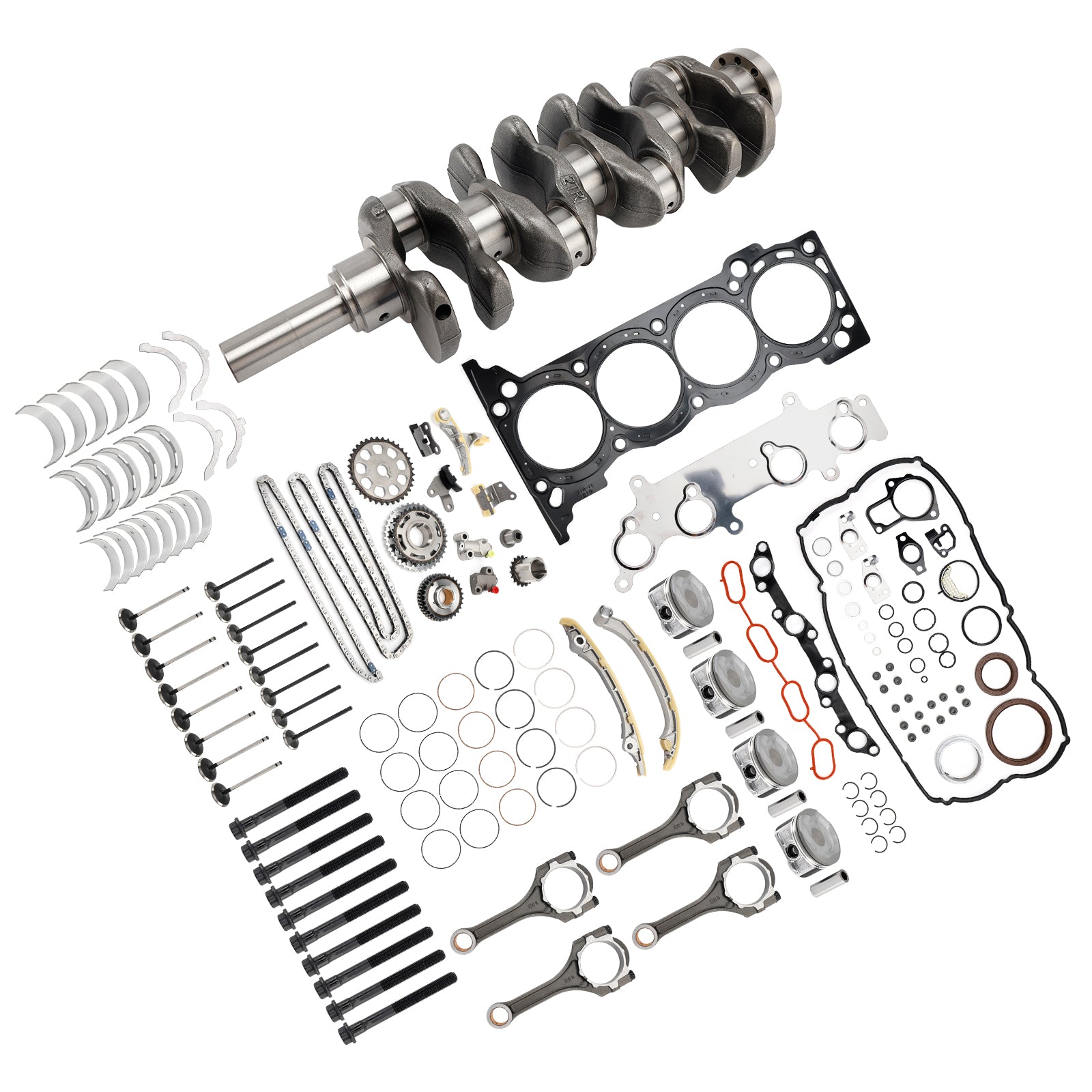 Kit de distribution de joint de piston de reconstruction de moteur TOYOTA 4RUNNER 2.7L 2010 avec bielles de vilebrequin 13401-75020 1304175030