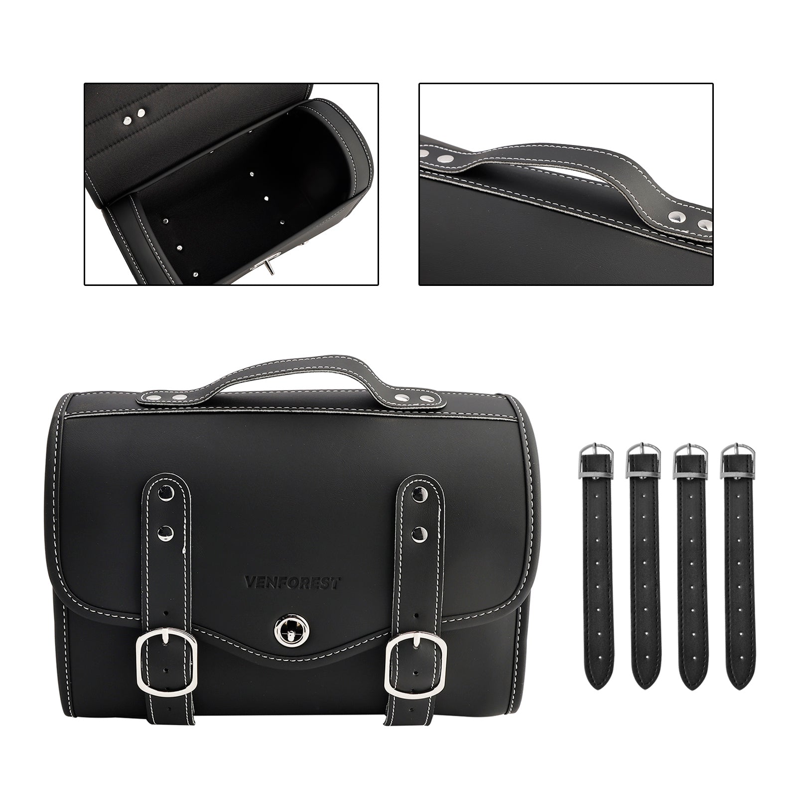 Poliuretanska stranska torba poliuretanska sedlasta vrečka, ki ustreza beli prtljagi za beli skuter motociklov