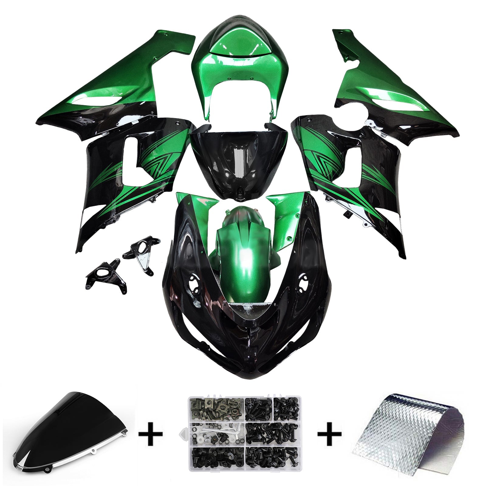 Kit di carenatura a iniezione, corpo in plastica ABS per Kawasaki ZX6R 636 2005-2006
