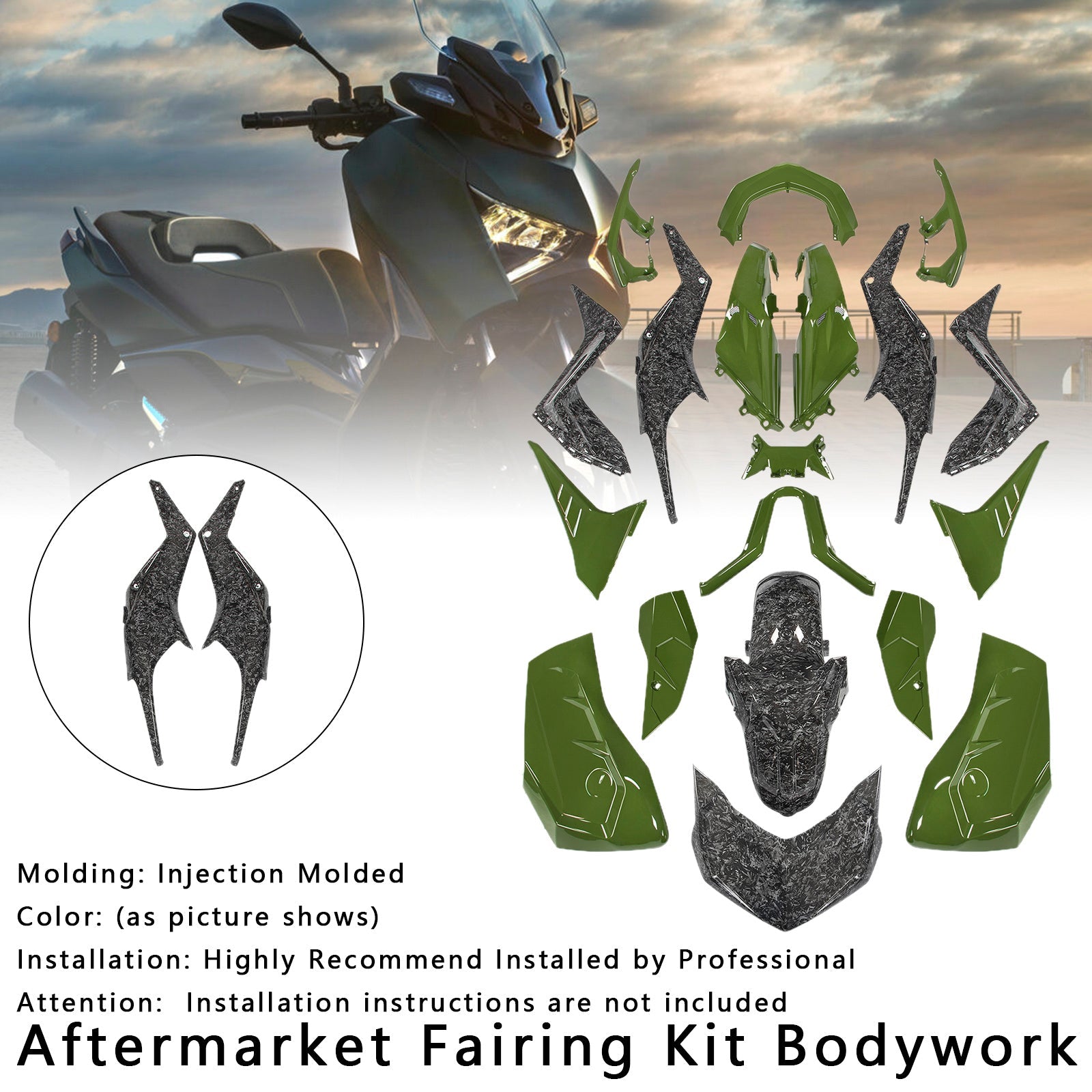 Kitting and Bodywork Kit inyectado para Yamaha X-Max 300 XMAX 2023-2024