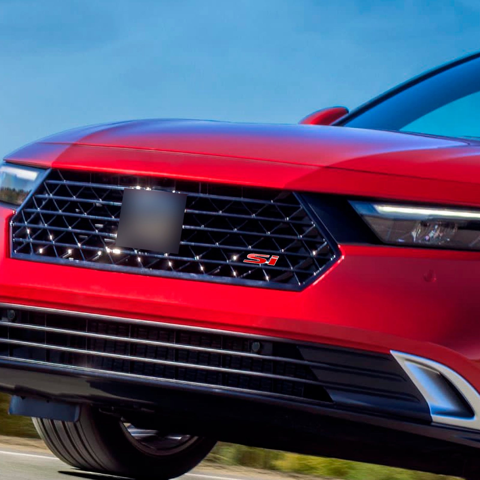 Emblème de Calendre Front If voor Honda Rouge-Argent