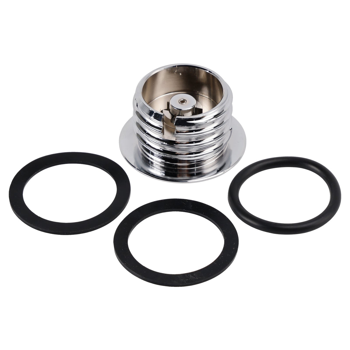 Ensemble de bouchons de réservoir d'essence à visser en aluminium chromé usiné pour Touring Softail Dyna