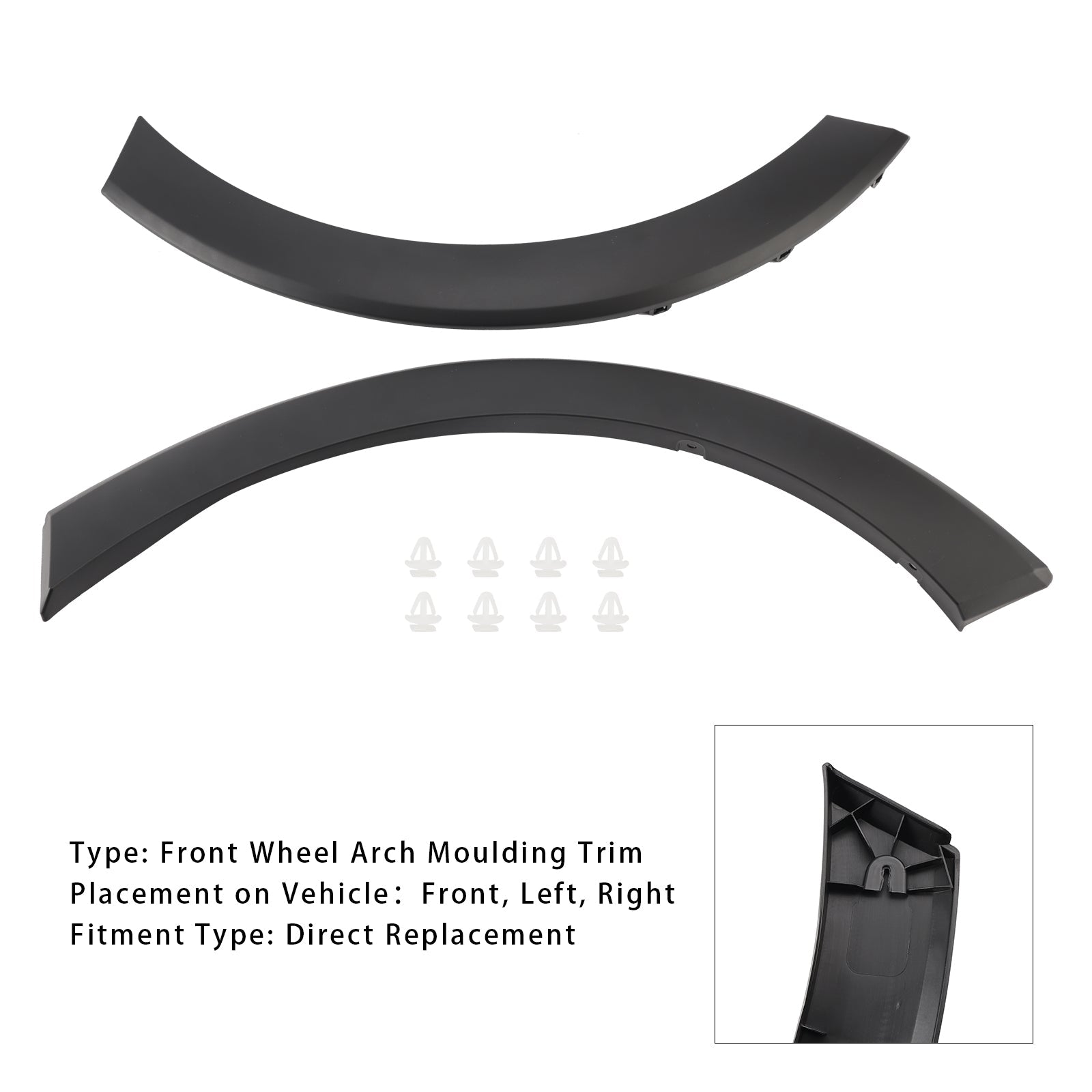 2014-2022 Ford Transit Mk8 2 pièces Moulures de passage de roue avant droite et gauche 1885950