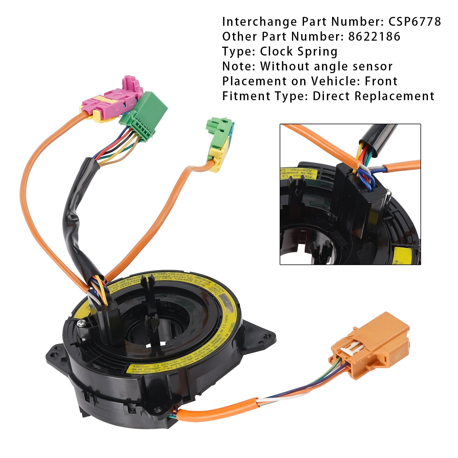 Ressort d'horloge Volvo C70 2001-2004 8622186 CSP6778