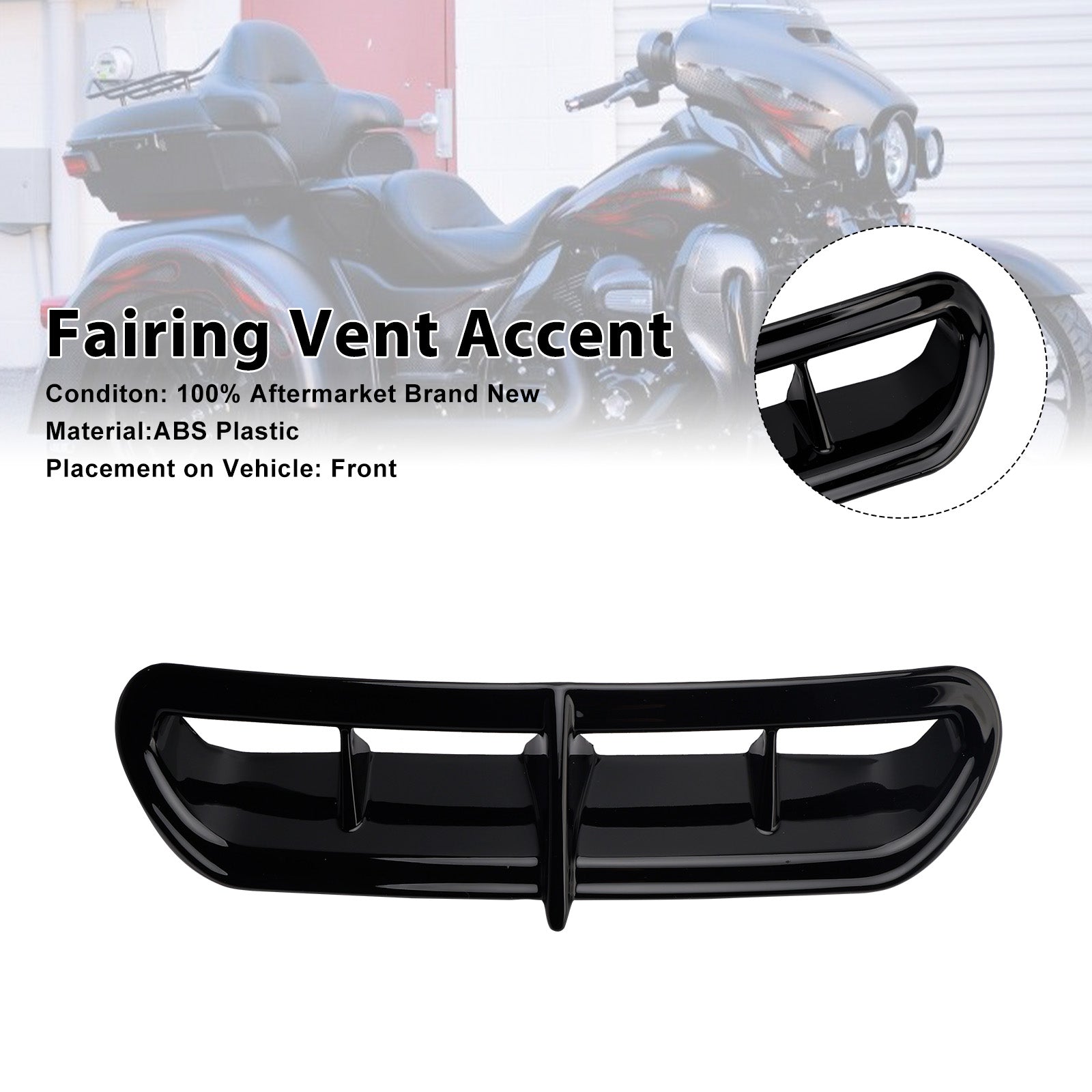 Grille d'aération décorative pour Touring Electra Street Trike Glide Ultra 2014-2022