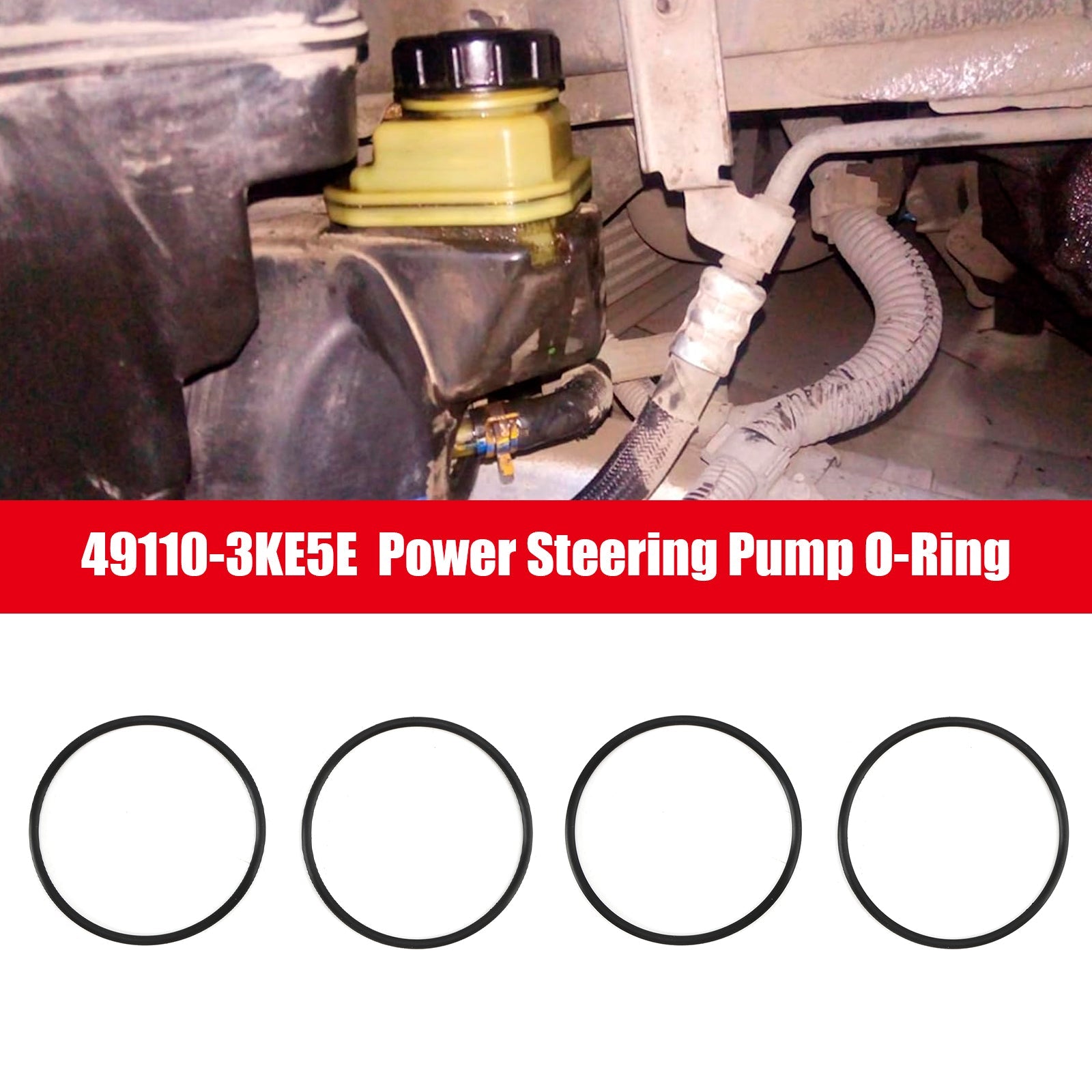 Joint torique de pompe de direction assistée 49110-3KE5E pour Nissan Pathfinder 2013-2020 (4 pièces)